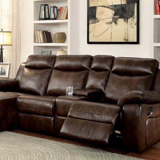 Crest Sectional - Brown Transitional Sectional | NorCal Furniture Santa Clara CA
