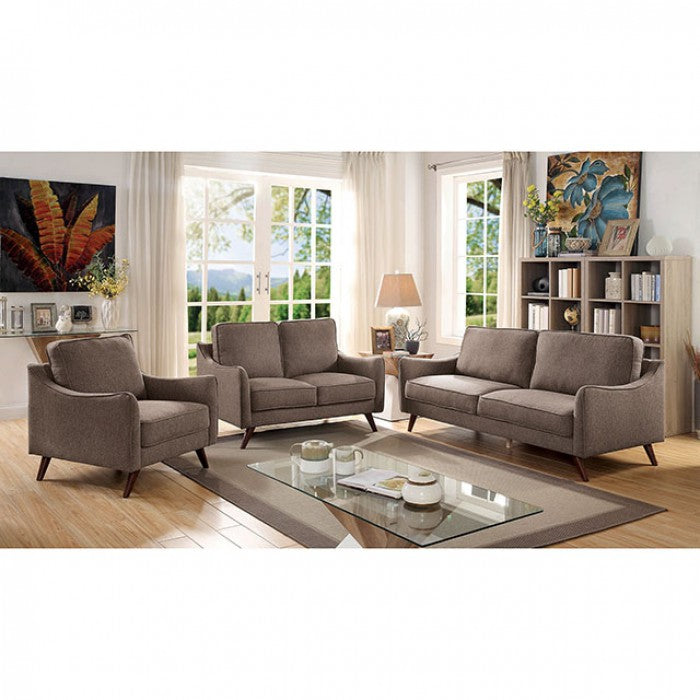 Cole Loveseat - Brown Mid-Century Modern Loveseat | NorCal Furniture Santa Clara CA