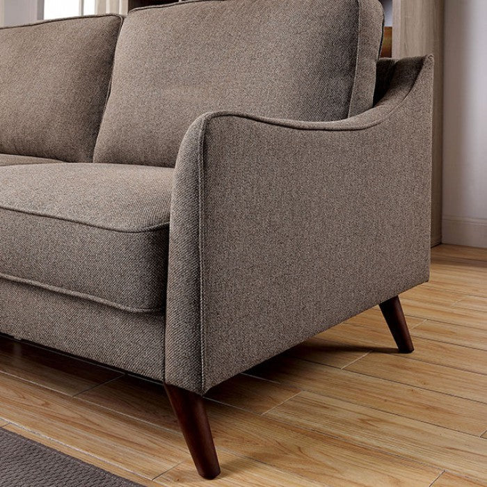 Cole Loveseat - Brown Mid-Century Modern Loveseat | NorCal Furniture Santa Clara CA