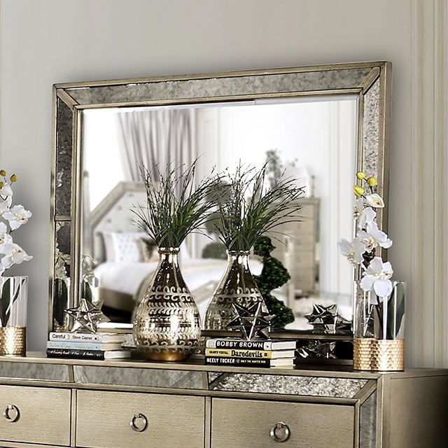 RAIN  MIRROR - Gold Glam Mirror | NorCal Furniture Santa Clara CA