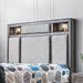 DOLPHIN  BED - Grey Transitional Panel Bed Bed | NorCal Furniture Santa Clara CA