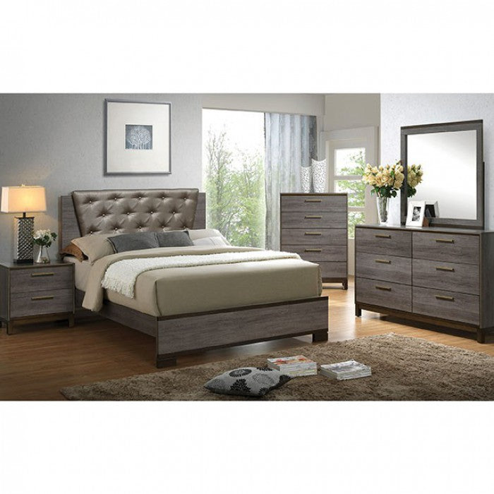 MENTOR  NIGHT STAND - Gold Contemporary Night Stand | NorCal Furniture Santa Clara CA