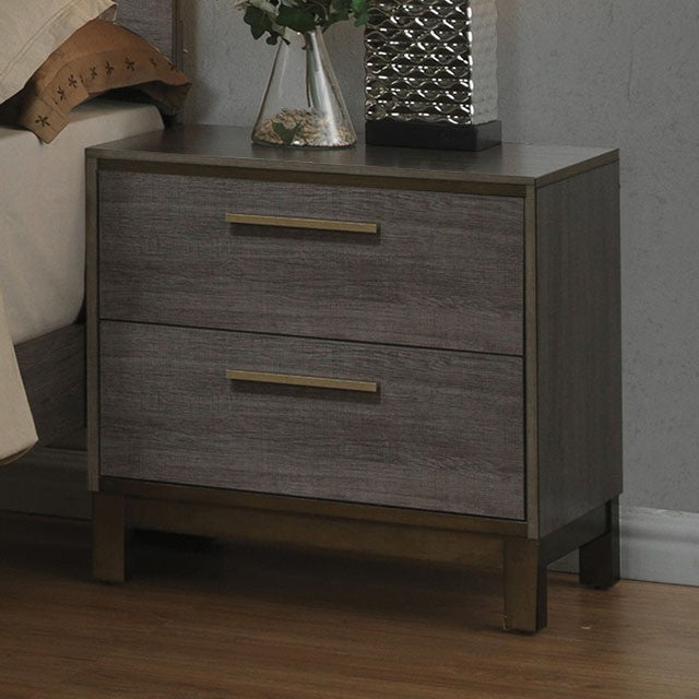 MENTOR  NIGHT STAND - Gold Contemporary Night Stand | NorCal Furniture Santa Clara CA