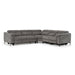 Coffman - Modern Grey Fabric Sectional Sofa w/ Sofa Bed + Recliner