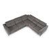 Coffman - Modern Grey Fabric Sectional Sofa w/ Sofa Bed + Recliner