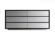 Concord - Modern Black Marble + Black Ash + Aluminum Dresser