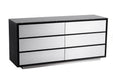 Concord - Modern Black Marble + Black Ash + Aluminum Dresser