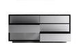 Concord - Modern Black Marble + Black Ash + Aluminum Dresser