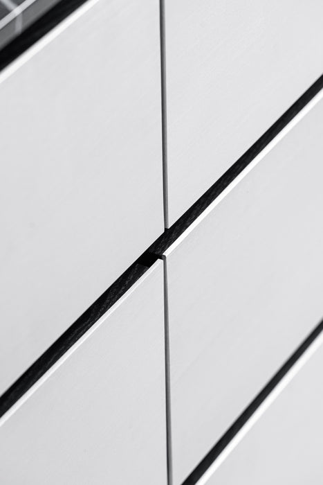Concord - Modern Black Marble + Black Ash + Aluminum Dresser