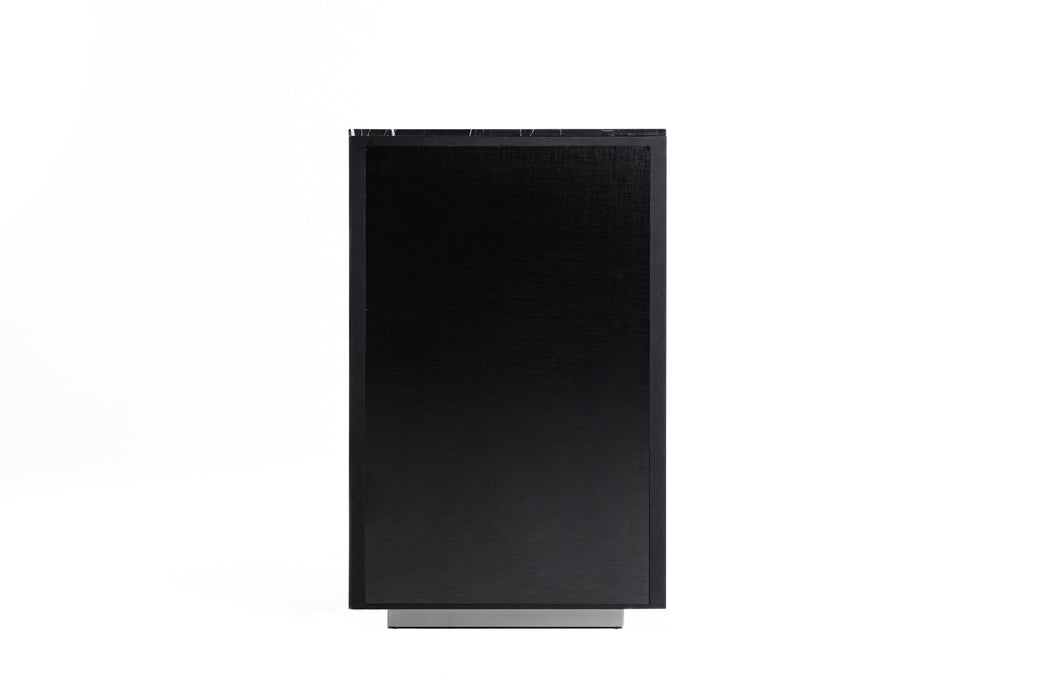 Concord - Modern Black Marble + Black Ash + Aluminum Chest