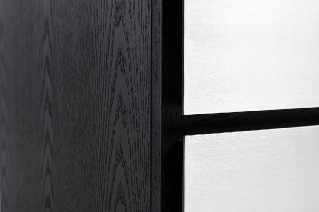 Concord - Modern Black Marble + Black Ash + Aluminum Chest