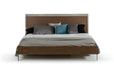 Conner Modern Dark Walnut & Faux Concrete Bed