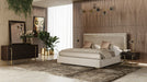 Moontide Modern Smoked Ash & Gold Nightstand