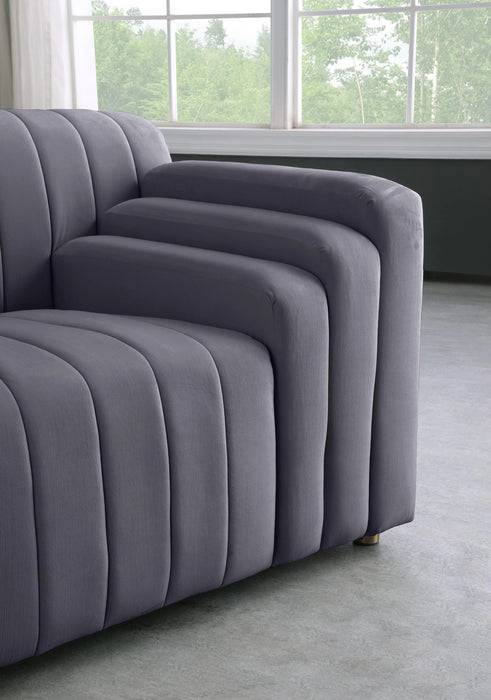 Naya Grey Velvet Loveseat
