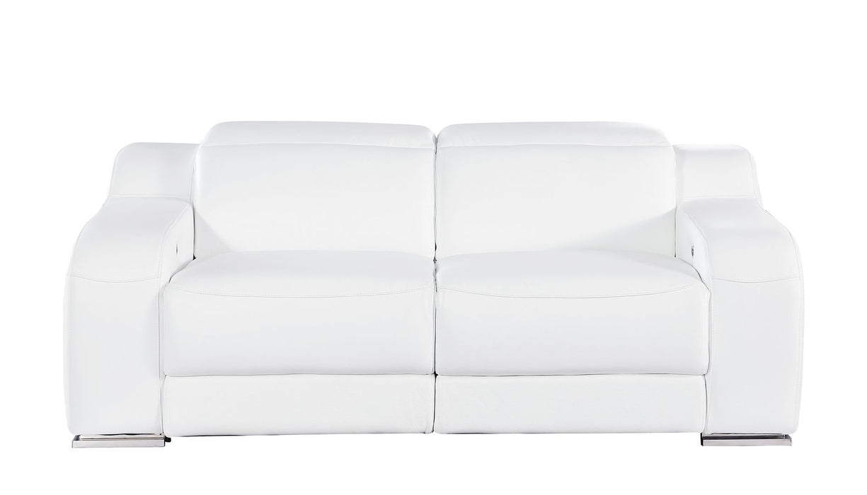 Global United 6111 Power Reclining Loveseat | Genuine Leather