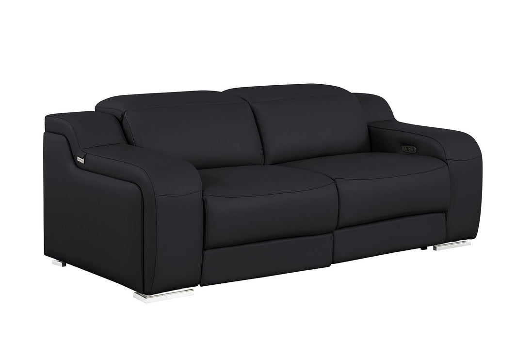 Global United 6111 Power Reclining Loveseat | Genuine Leather