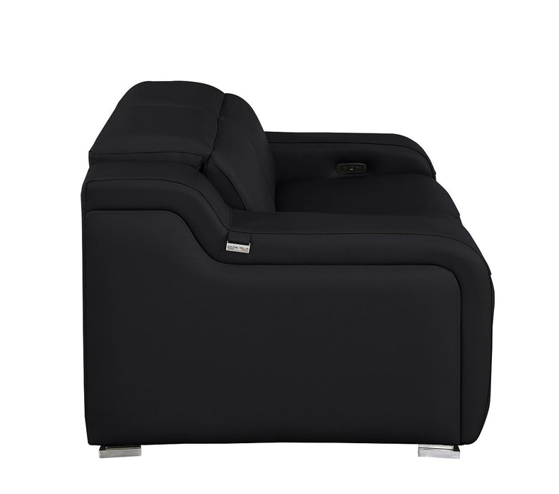 Global United 6111 Power Reclining Loveseat | Genuine Leather