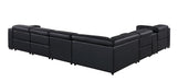 Global United 1208 Black 7PC Sectional