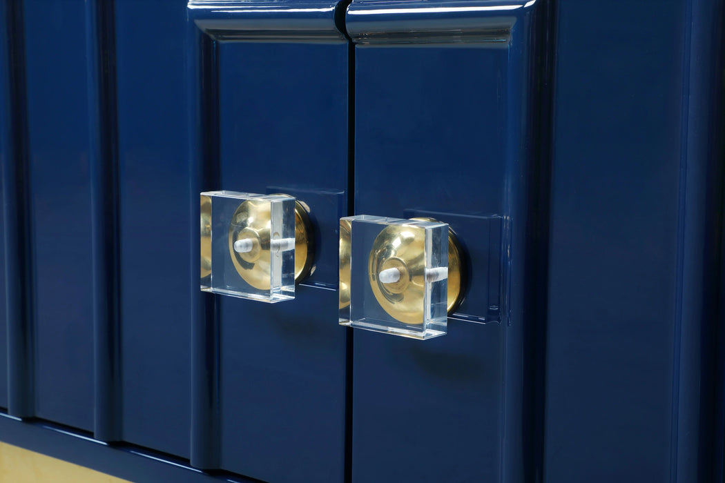 Cosmopolitan Navy Lacquer Side Table