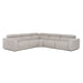 Dalton - Modern Italian Light Grey Leather Sectional + Recliners