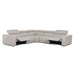 Dalton - Modern Italian Light Grey Leather Sectional + Recliners