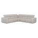 Dalton - Modern Italian Light Grey Leather Sectional + Recliners