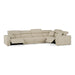 Dalton - Modern Italian Oyster Leather Sectional + 2 Recliners