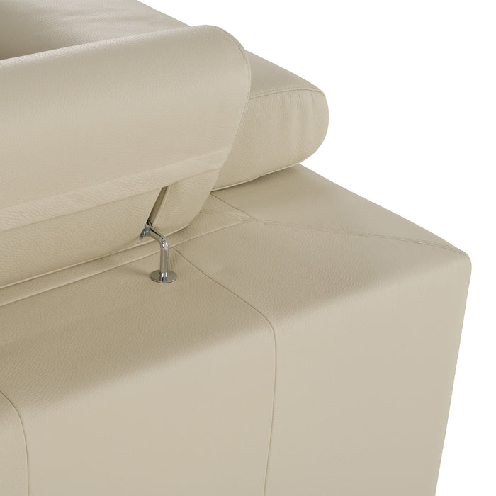 Dalton - Modern Italian Oyster Leather Sectional + 2 Recliners