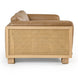 Danson - Modern Tan Leather + Wicker Sofa