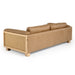 Danson - Modern Tan Leather + Wicker Sofa
