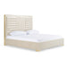 Daystar - Modern Beige Velvet & Gold Bed