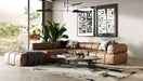 Everest - Modern Brown Leather Modular Corner Sectional Seat