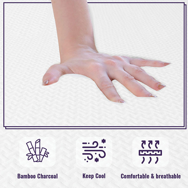 Nasturtium 8" Twin Bamboo Charcoal Infused Memory Foam