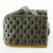 Dosie - Transitional Grey Velvet Loveseat