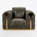 Dosie - Transitional Grey Velvet Chair