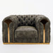 Dosie - Transitional Grey Velvet Chair