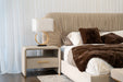 Florence - Modern Beige Leatherette + Gold Nightstand