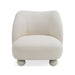 Duran - Contemporary White Fabric Accent Chair