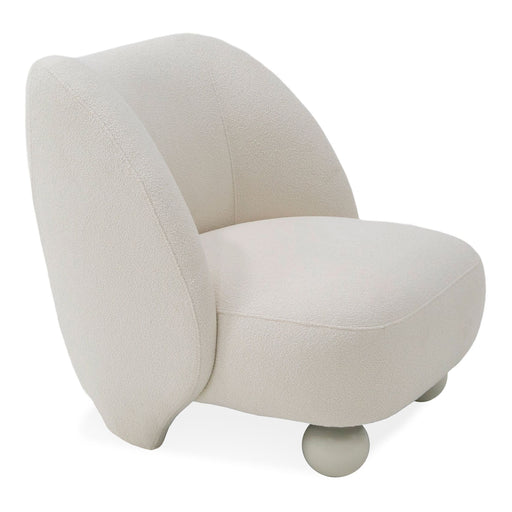 Duran - Contemporary White Fabric Accent Chair