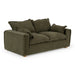 Durbin - Modern Green Fabric Loveseat