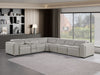 1224 Sectional - Light Grey 7pc-3pwr
