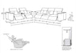 Global United 1208 3-Piece Reclining Set White