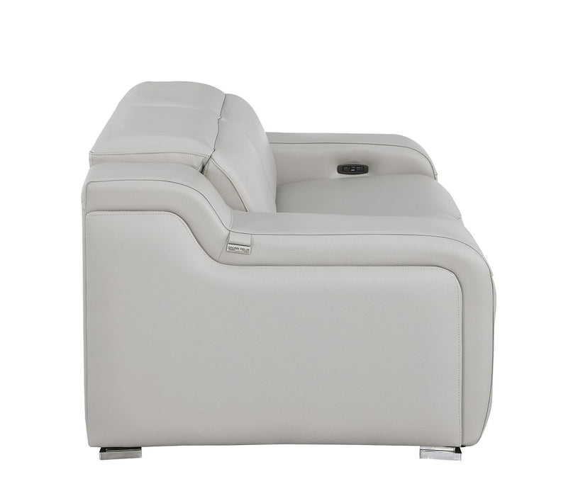 Global United 6111 Power Reclining Loveseat | Genuine Leather