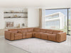 1224 Sectional - Cognac 7pc-3pwr