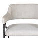 Ector - Modern Off-White Fabric + Forged Metal Accent Chair