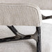 Ector - Modern Off-White Fabric + Forged Metal Accent Chair