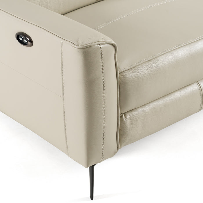 Eden - Modern Grey Leather Sofa Set