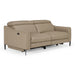 Eden - Modern Taupe Leather Sofa With 2 Recliners