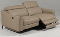 Eden - Modern Taupe Leather Sofa With 2 Recliners