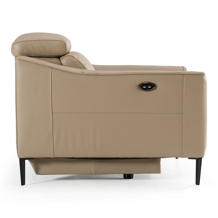 Eden - Modern Taupe Leather Recliner Chair